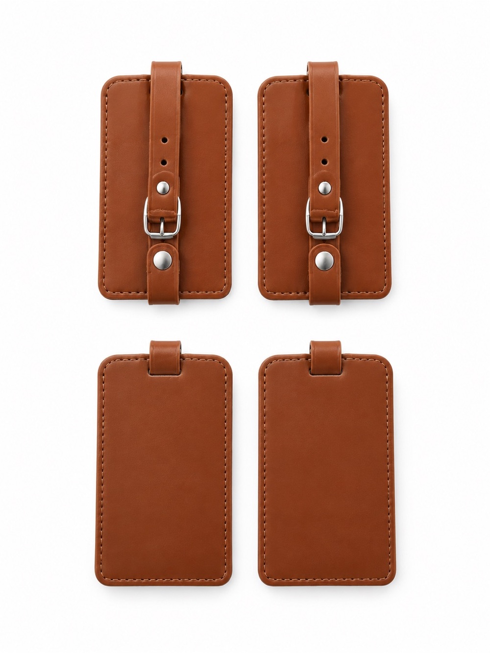 NWT Brown Leather Luggage Tags - Pack of 2
